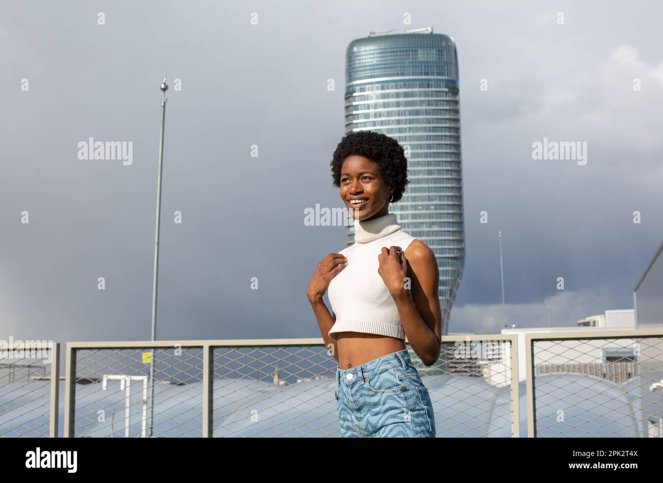 Afro-Girl-Mode Stockfoto