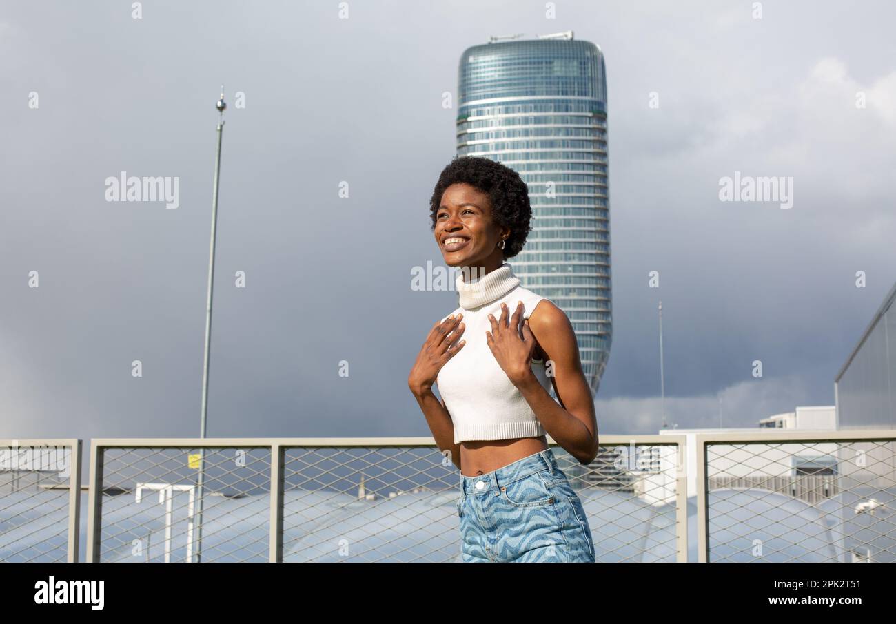 Afro-Girl-Mode Stockfoto