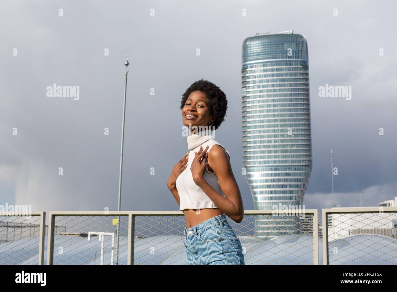 Afro-Girl-Mode Stockfoto