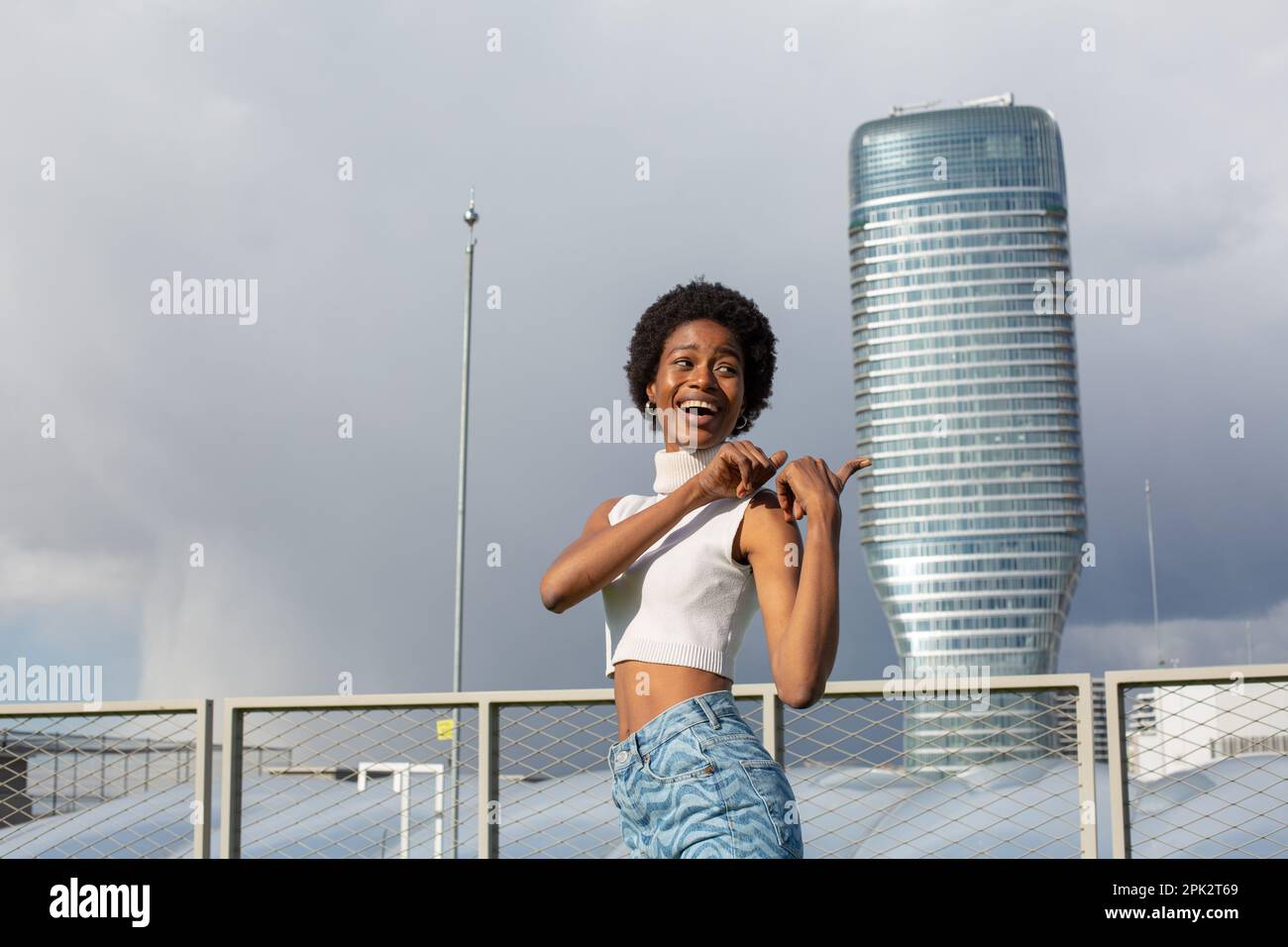 Afro-Girl-Mode Stockfoto