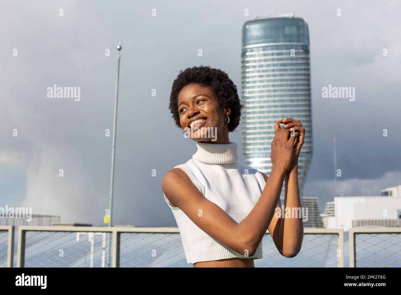 Afro-Girl-Mode Stockfoto