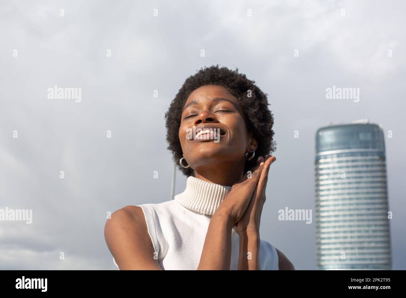 Afro-Girl-Mode Stockfoto