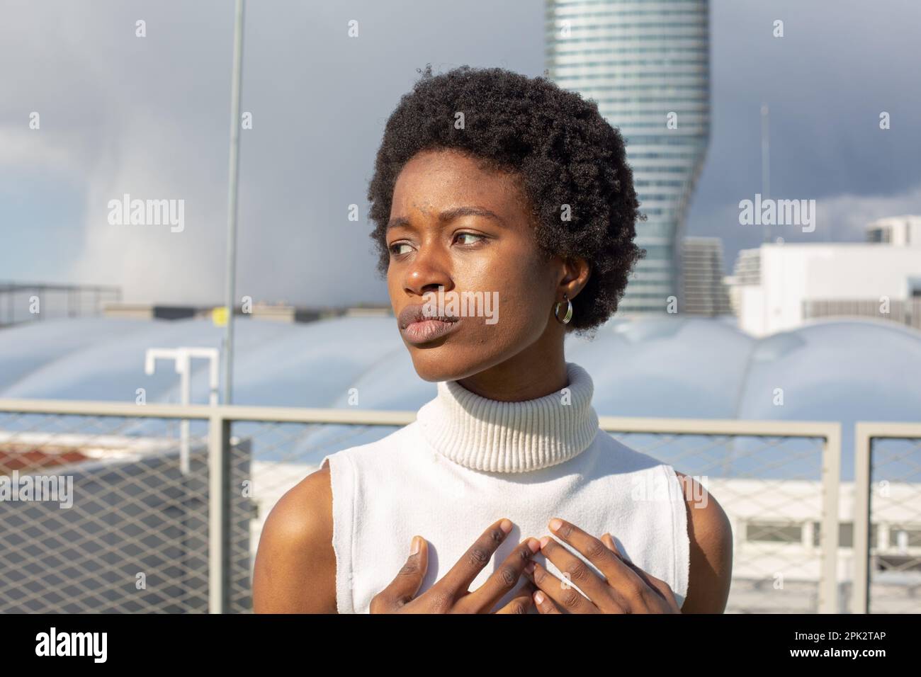 Afro-Girl-Mode Stockfoto