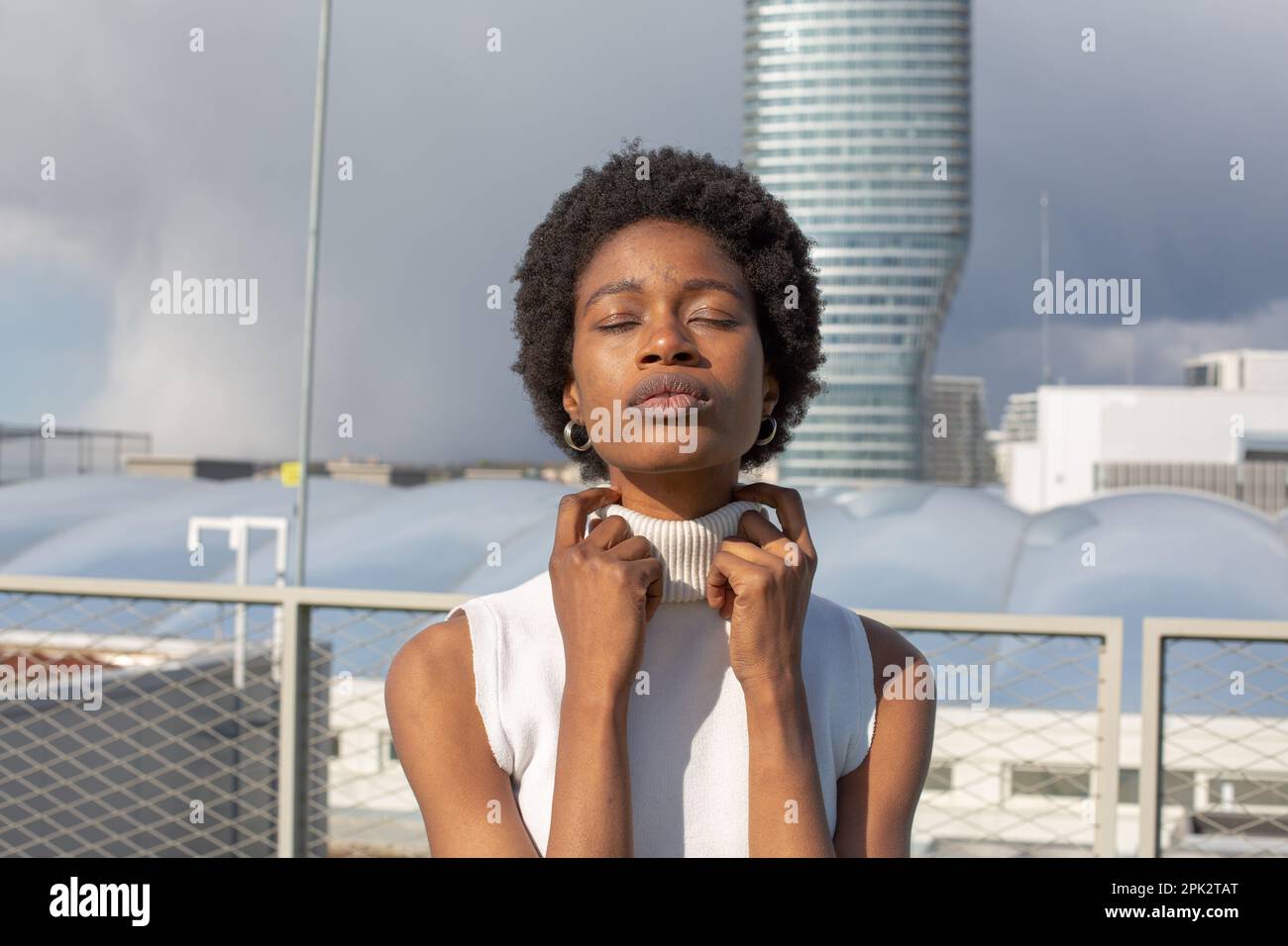 Afro-Girl-Mode Stockfoto