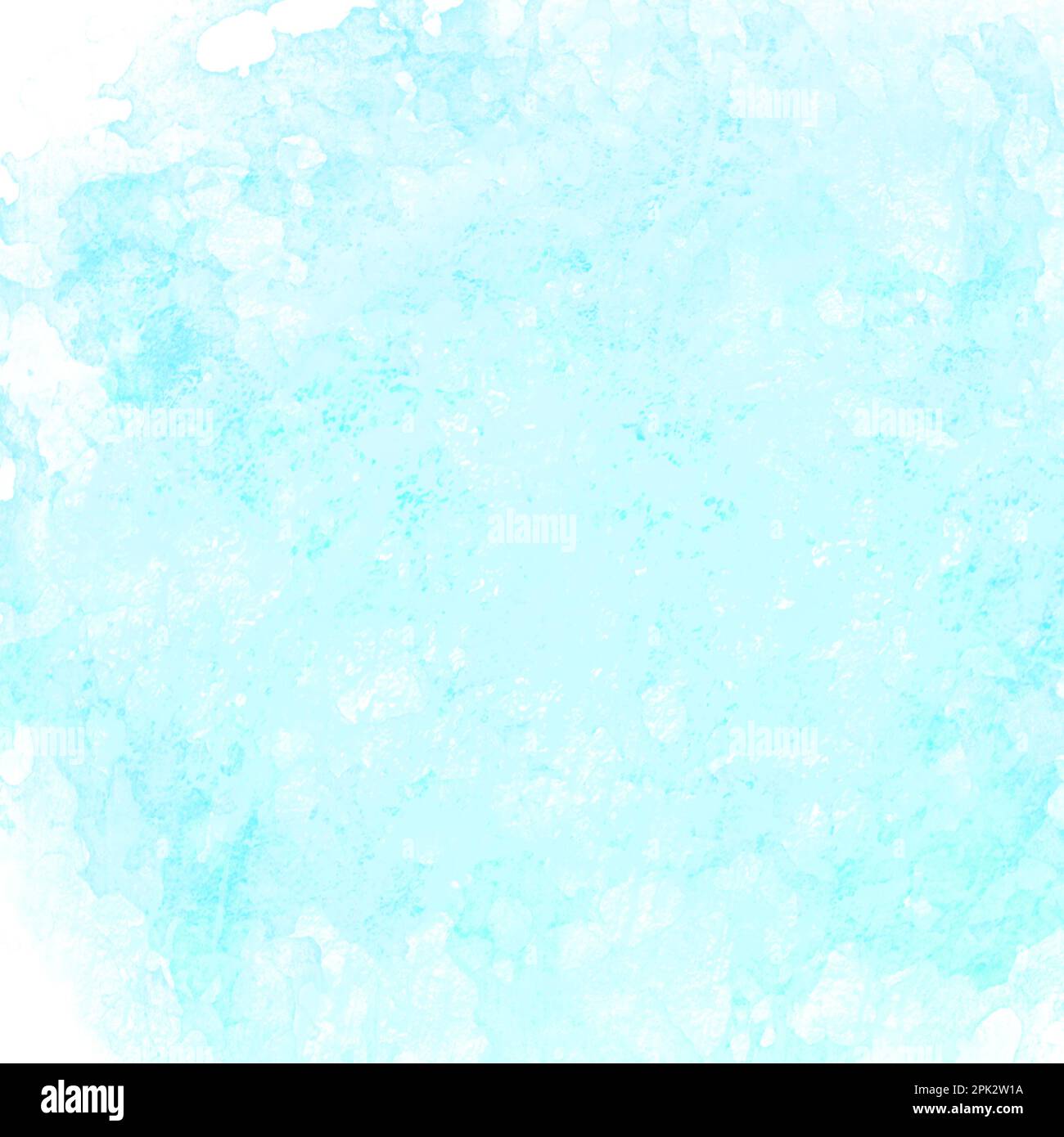 Texturhintergrund der Aquarellmalerei, hellblaue Farbe der Aquarellfarbe. Stockfoto