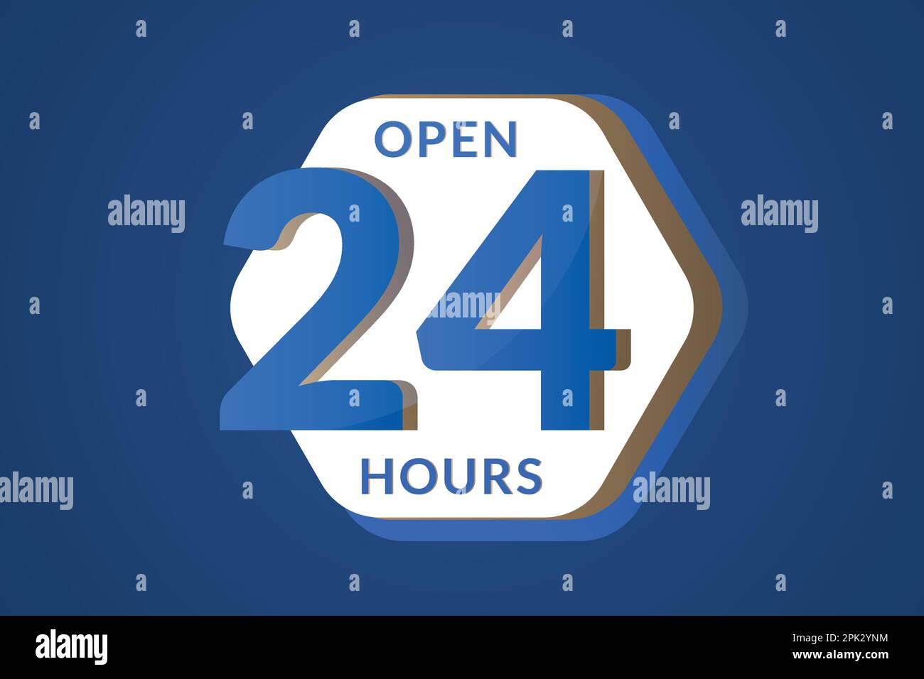 24-Stunden-Service Vektorelement Stock Vektor