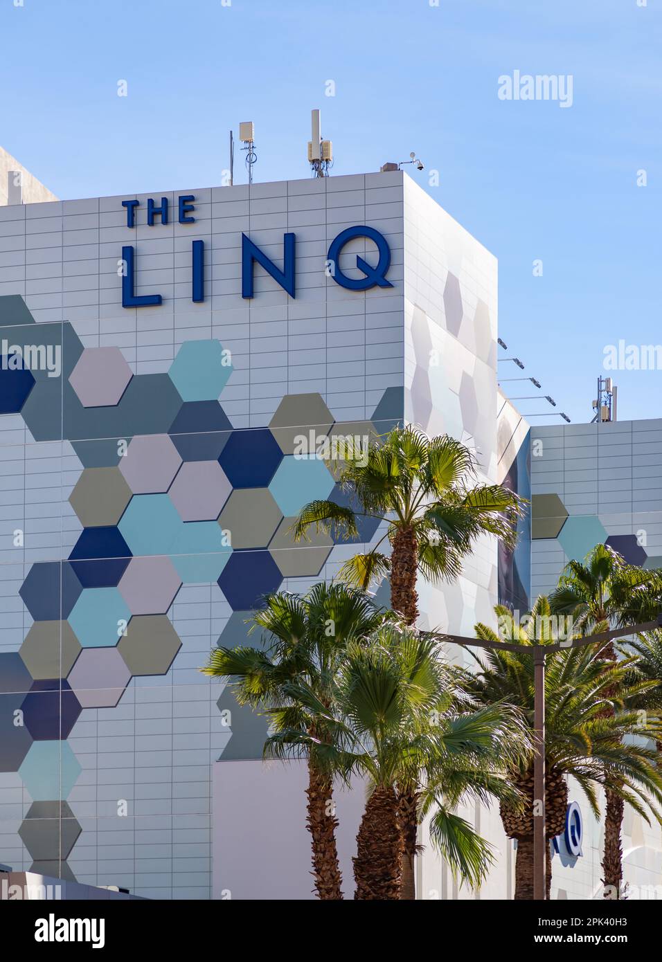 Ein Bild vom LINQ Hotel + Experience. Stockfoto