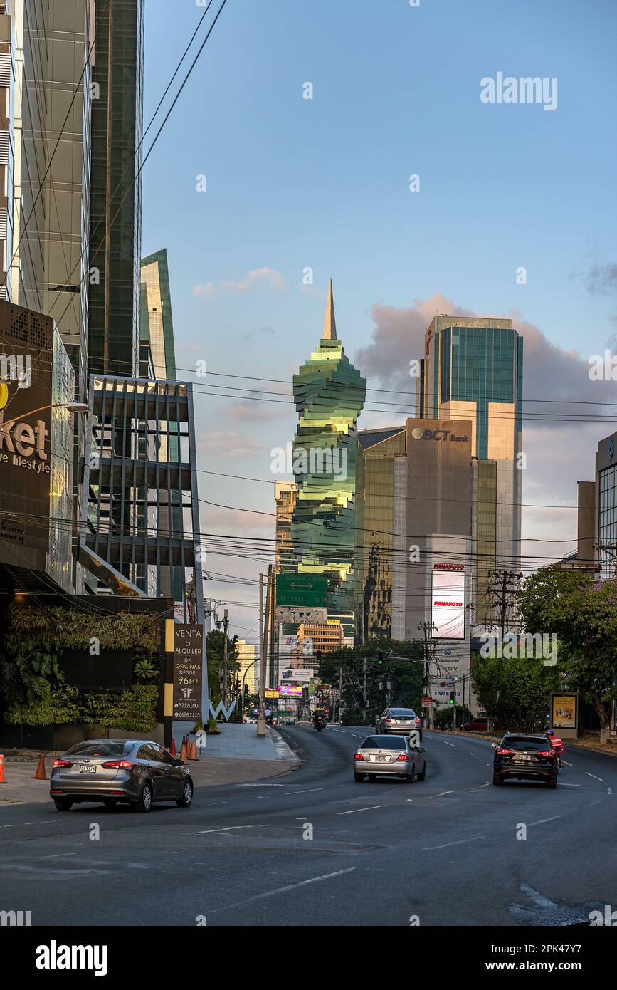 Moderne Wolkenkratzer in der Innenstadt von Panama City, Panama Stockfoto