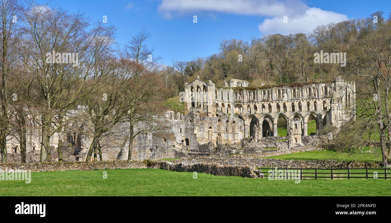 Rievaulx Abbey North York Moors Yorkshire England Stockfoto