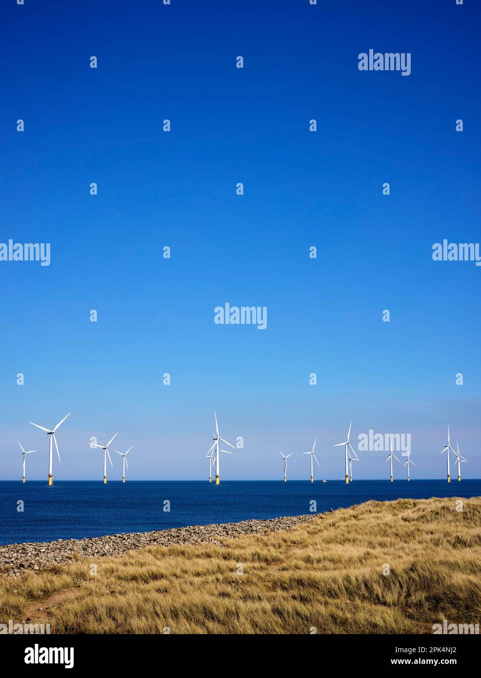 Offshore Windfarm Redcar Cleveland Stockfoto