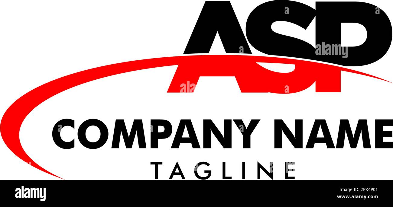 Design der ersten ASP-Logovorlage Stock Vektor