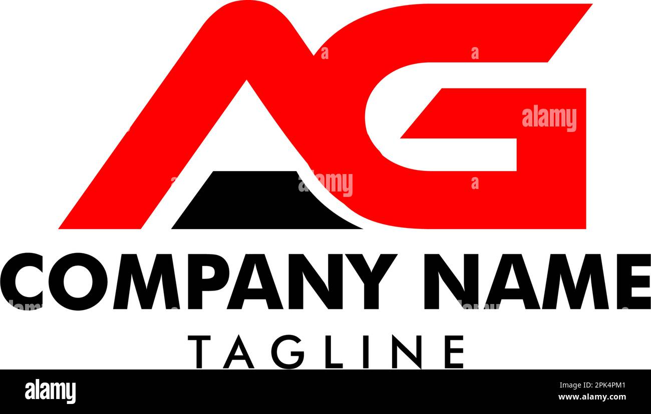 Ursprüngliches Design der Letter AG-Logovorlage Stock Vektor