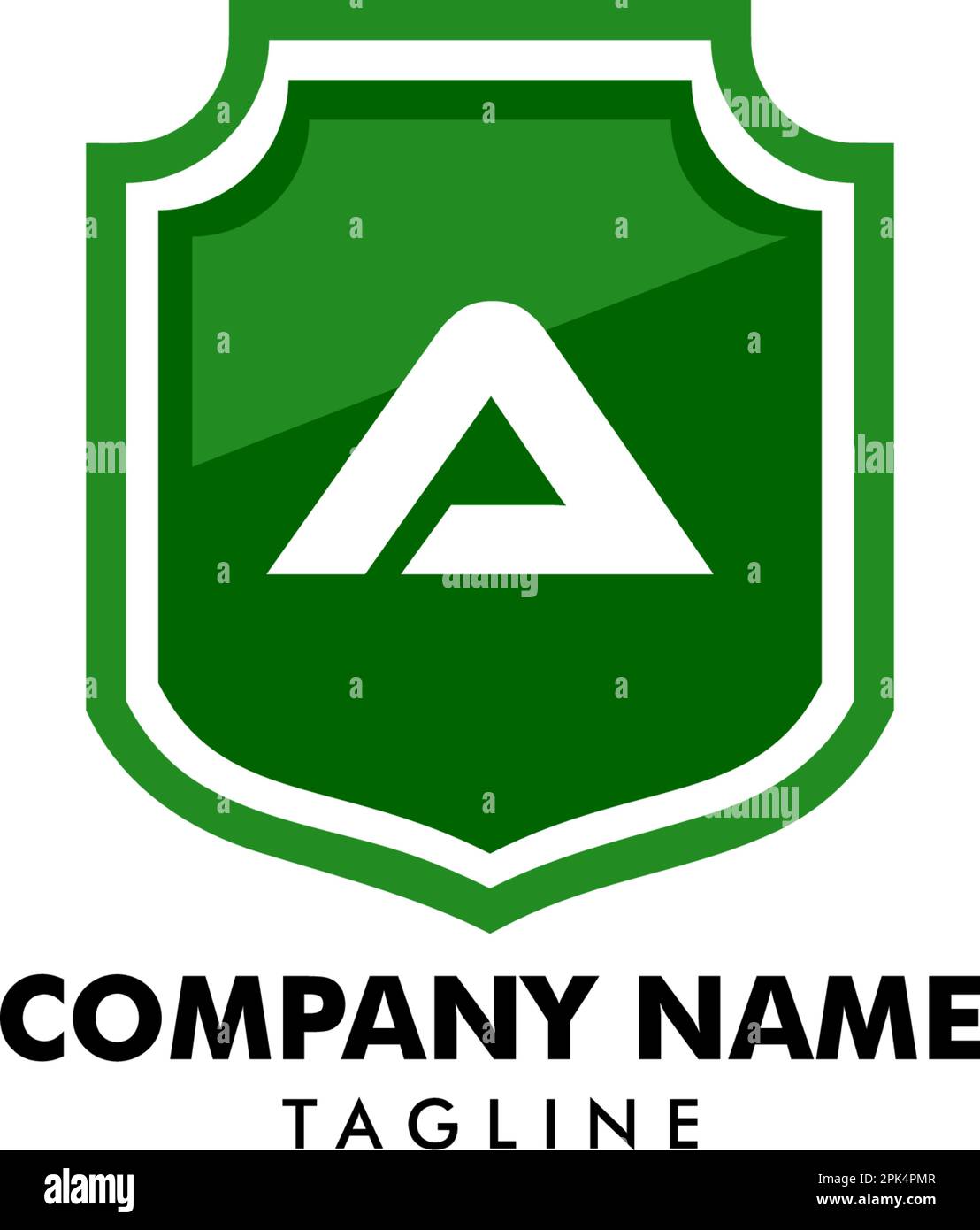 Anfangsbuchstabe A Logo der Sicherheitsfirma, Anfangsbuchstabe des Sicherheitsschilds, Shield Logo, Sicherheitslogo Stock Vektor