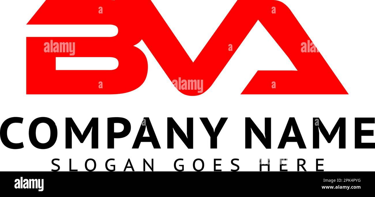 Design der BVA-Logo-Vorlage für den Anfangsbuchstaben Stock Vektor