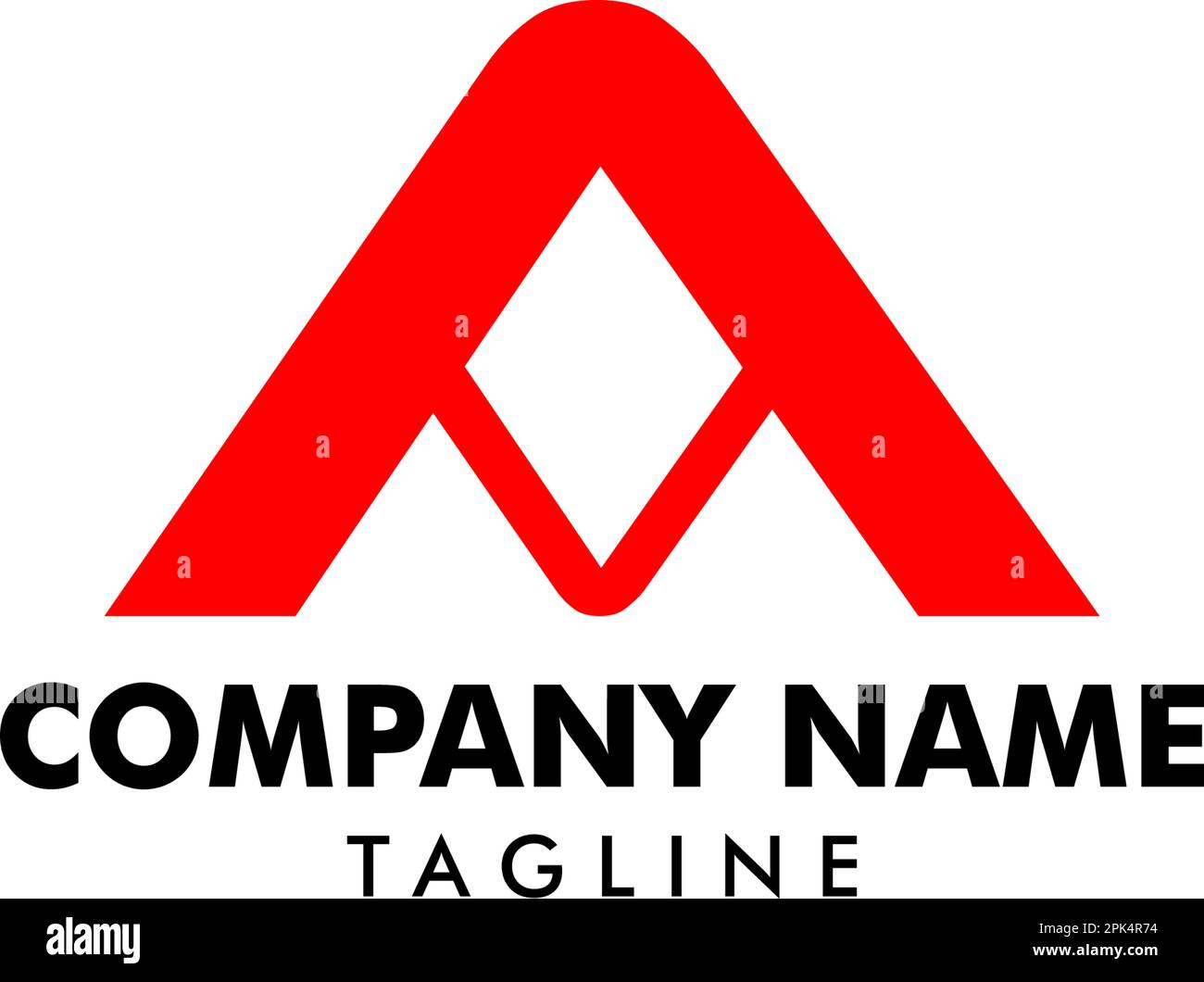 Design der ersten AV-Logo-Vorlage für Letter Stock Vektor