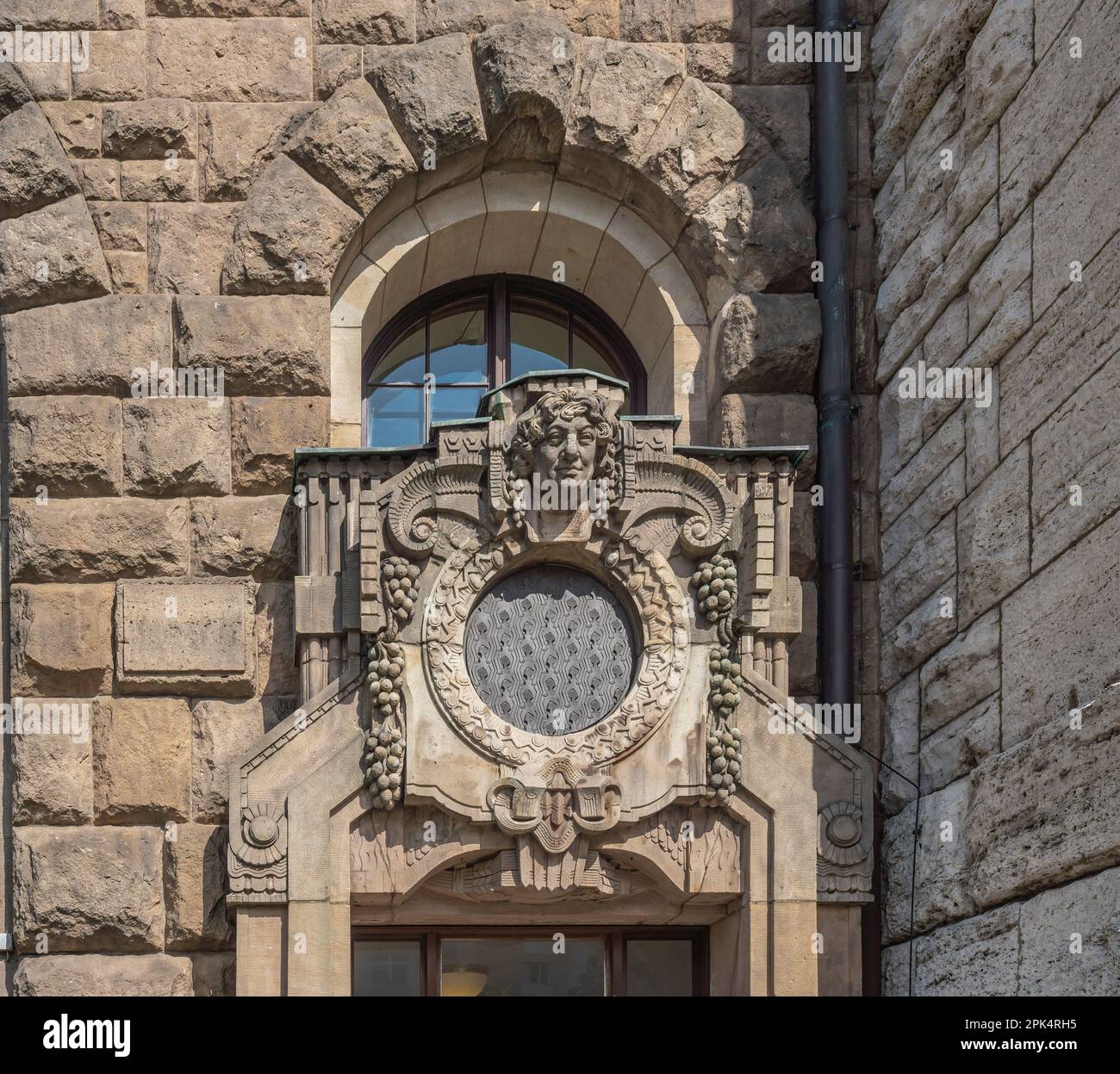 Charlottenburg Rathausfassade Details - Berlin, Deutschland Stockfoto