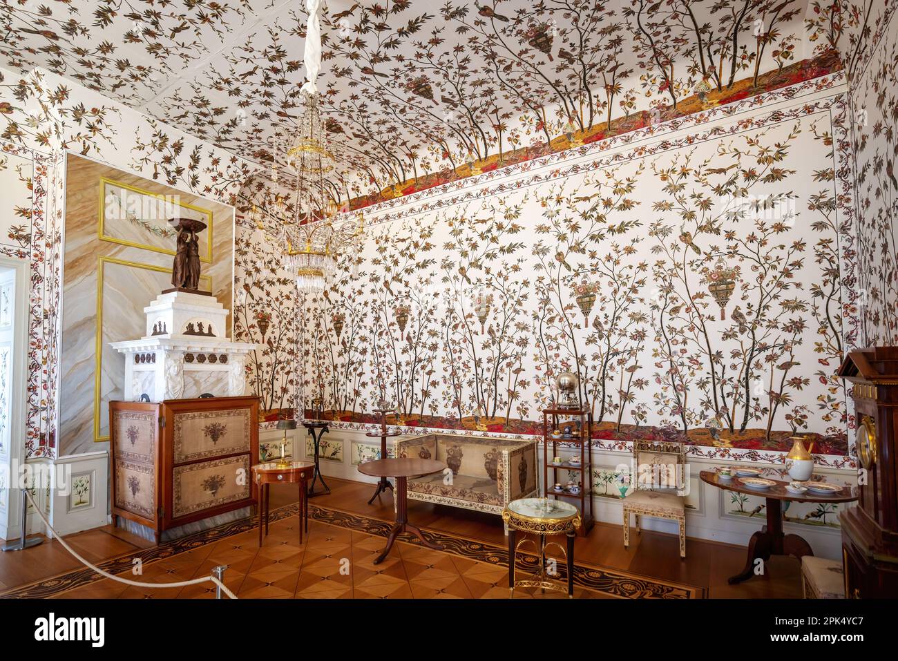 Ostindischer Chintzimmer im Schloss Charlottenburg - Berlin, Deutschland Stockfoto