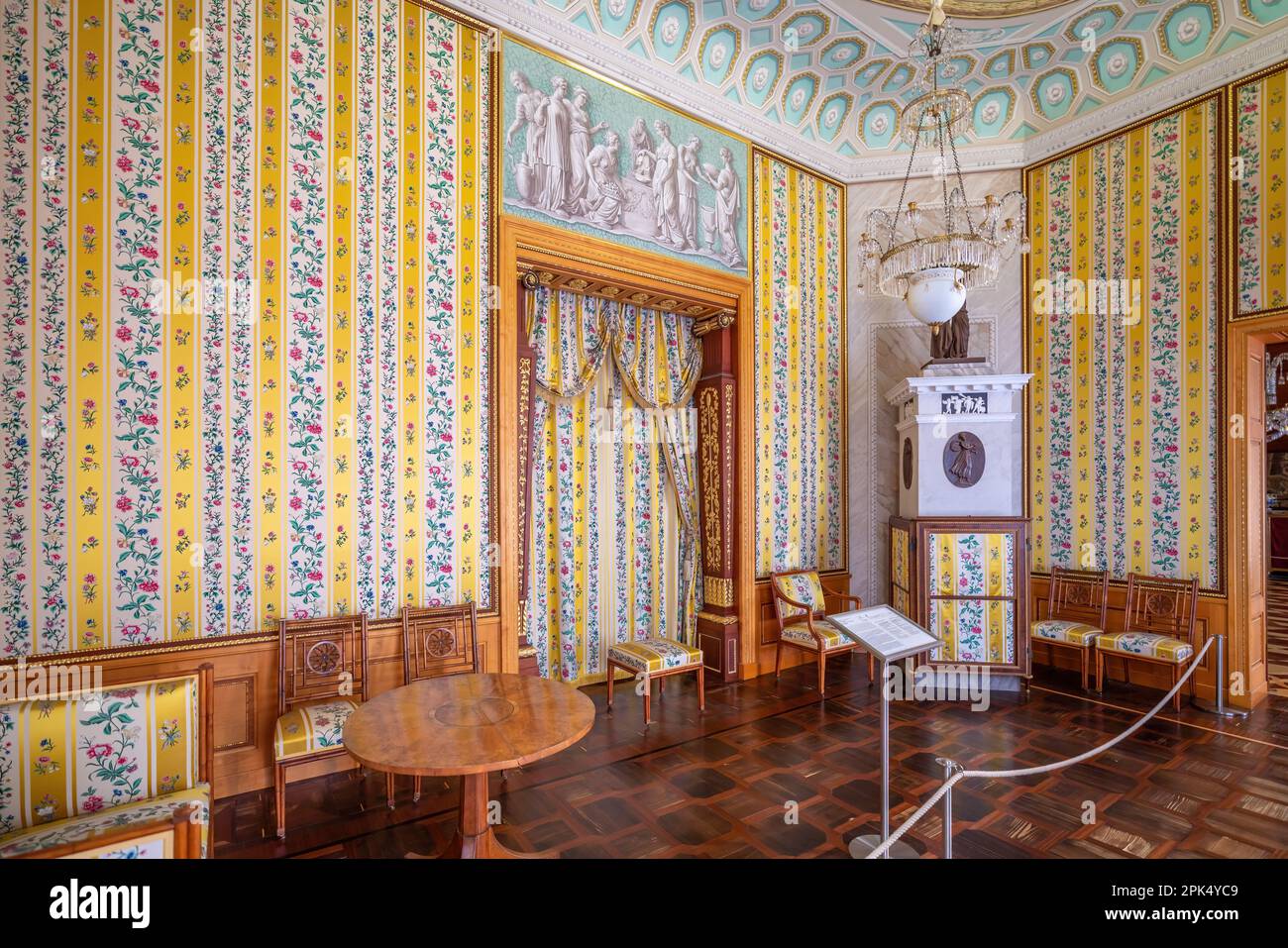 Frederick William II. Schlafzimmer im Schloss Charlottenburg - Berlin Stockfoto