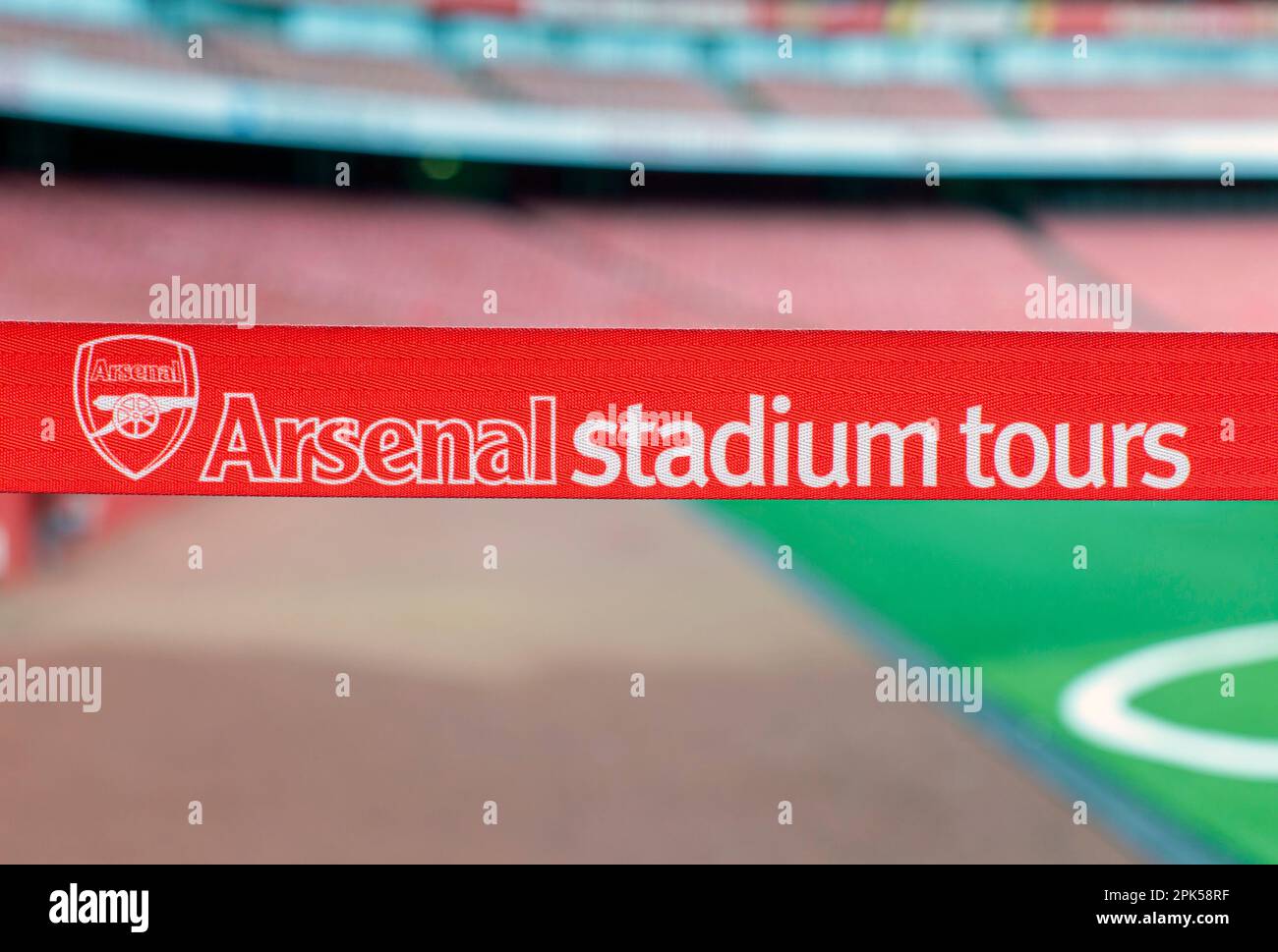 HIGHBURY, LONDON, ENGLAND - Stadiontouren das Fußballstadion Arsenal Emirates in London, Großbritannien Stockfoto
