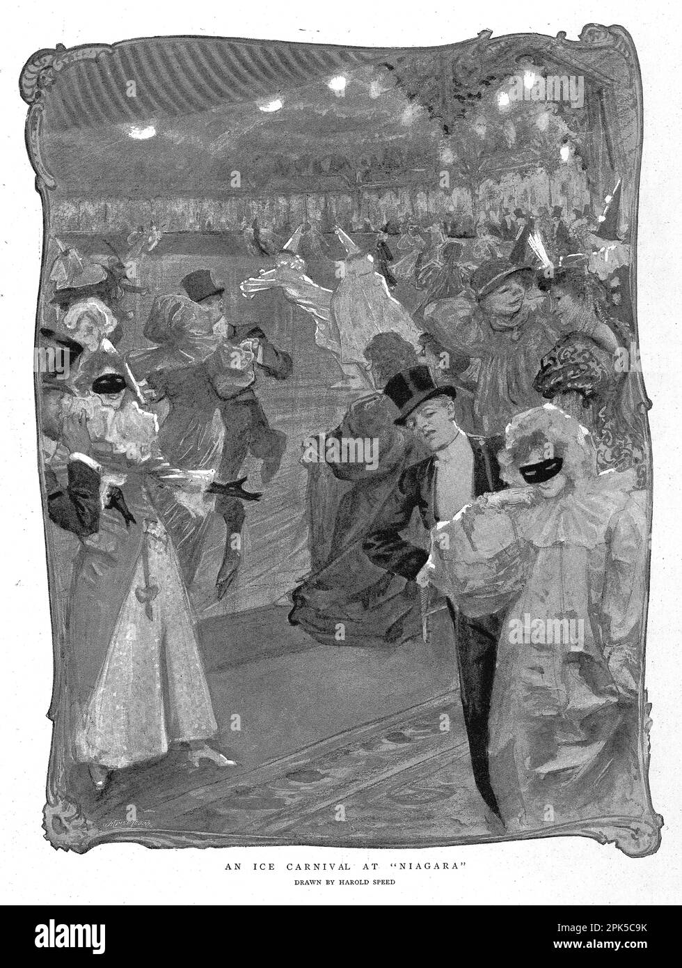 Ein Eiskarneval in Niagara, veröffentlicht 1896 Stockfoto