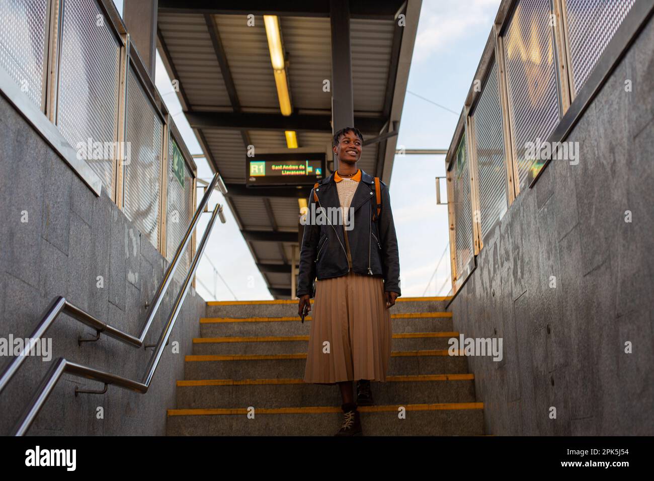 Bahnhof für afrikanische Mädchen Stockfoto