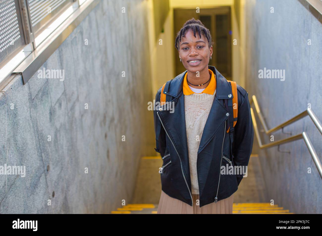 Bahnhof für afrikanische Mädchen Stockfoto