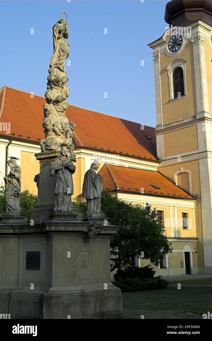 Hodonín, Göding, Tschechien, Tschechien, Kirche St. Lawrence; kirche St. Laurentius; iglesia de st. Lorenzo; Kościół św. Wawrzyńca Stockfoto