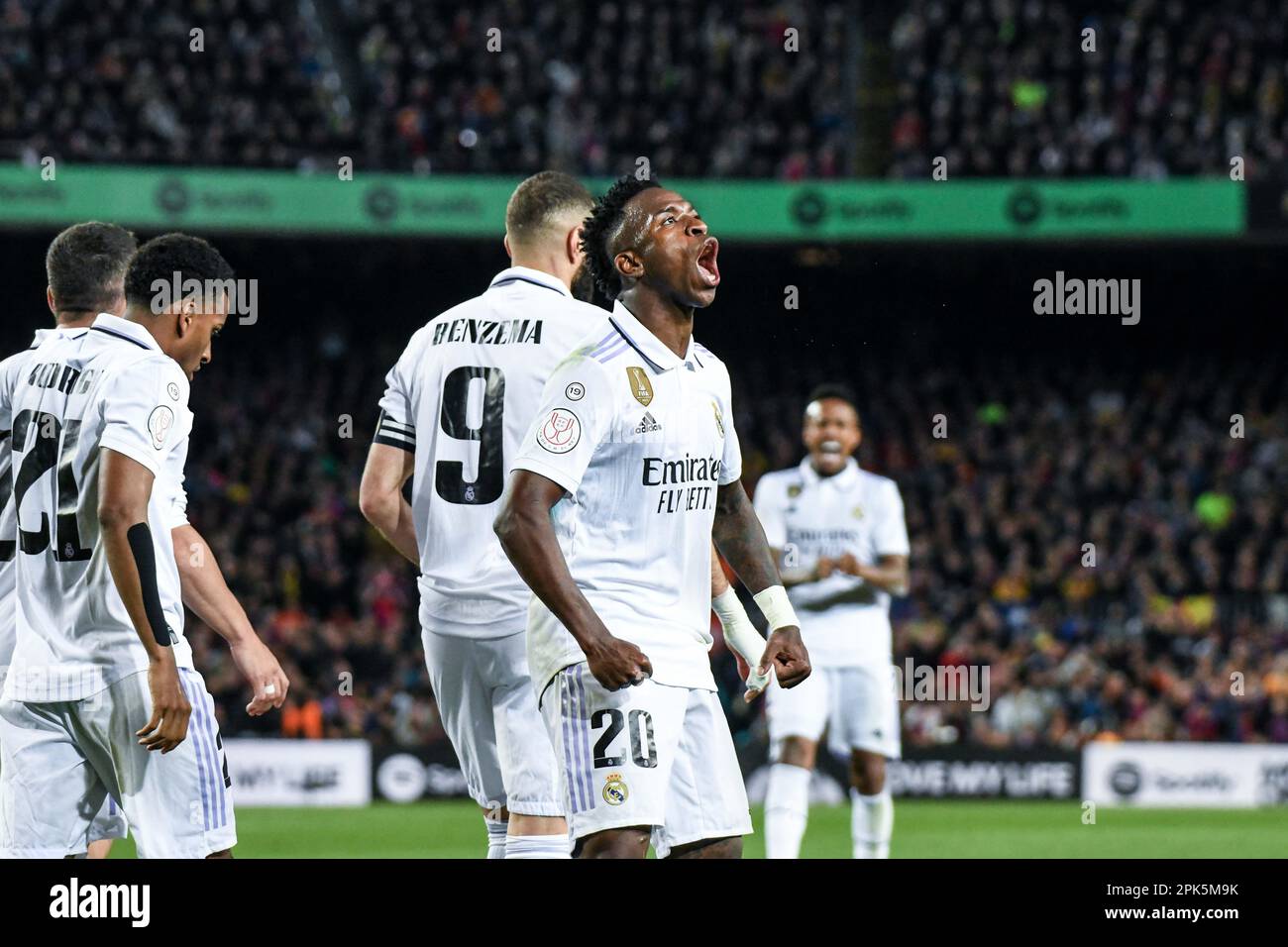 MADRID, SPANIEN – MÄRZ 5: Spiel zwischen dem FC Barcelona und dem Real Madrid CF im Rahmen des Halbfinales (Leg 2 von 2) der Copa Del Rey im Spotify Camp Nou Stadium am 5. März 2023 in Barcelona, Spanien. (Foto: Sara Aribó/PxImages) Stockfoto