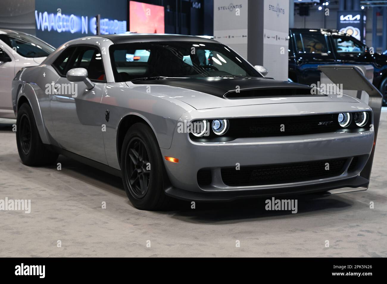 Der Dodge Challenger SRT Demon 170 aus dem Jahr 2023 wird auf der New York International Auto Show (NYIAS) 2023 im Javits Center am 5. April 2023 in N ausgestellt Stockfoto