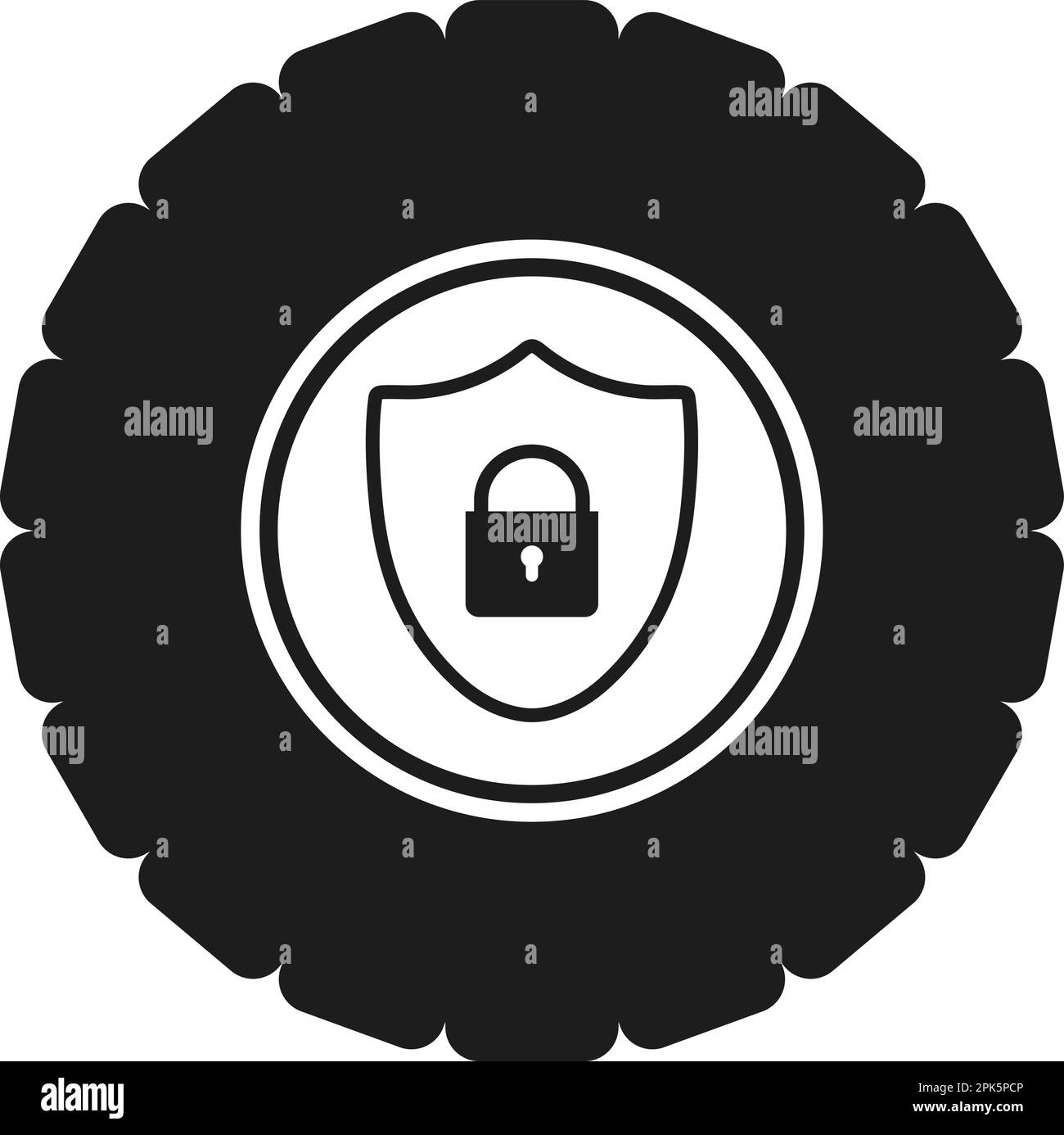 Autoschutz-Symbol. Flache Vektor-EPS. Stock Vektor