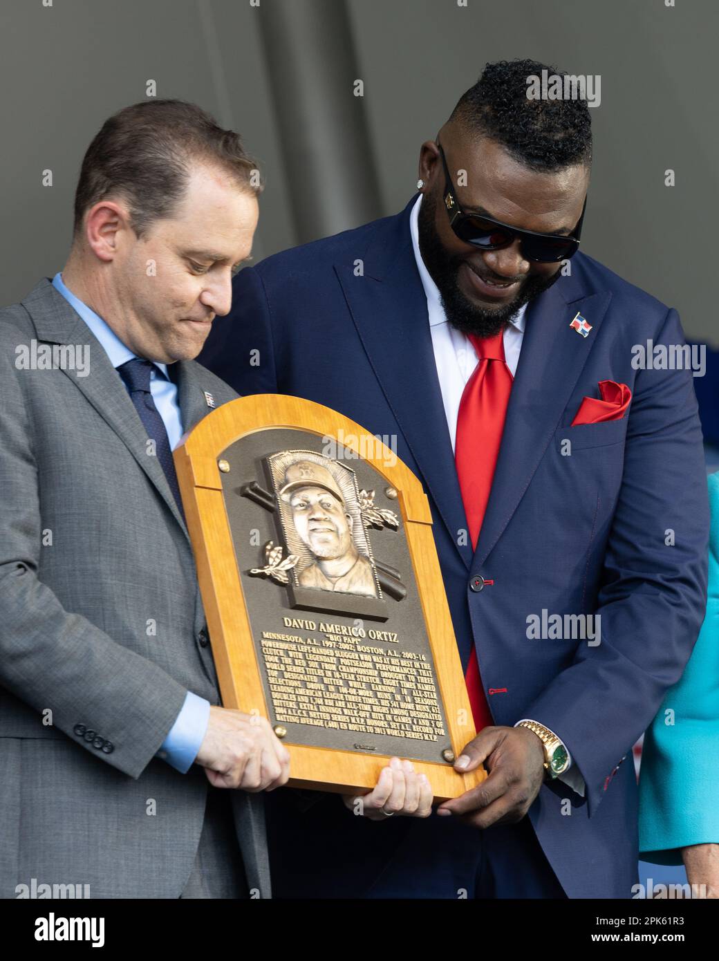 David Ortiz Einweihung in die MLB Hall of Fame 2022 - Cooperstown NY Stockfoto