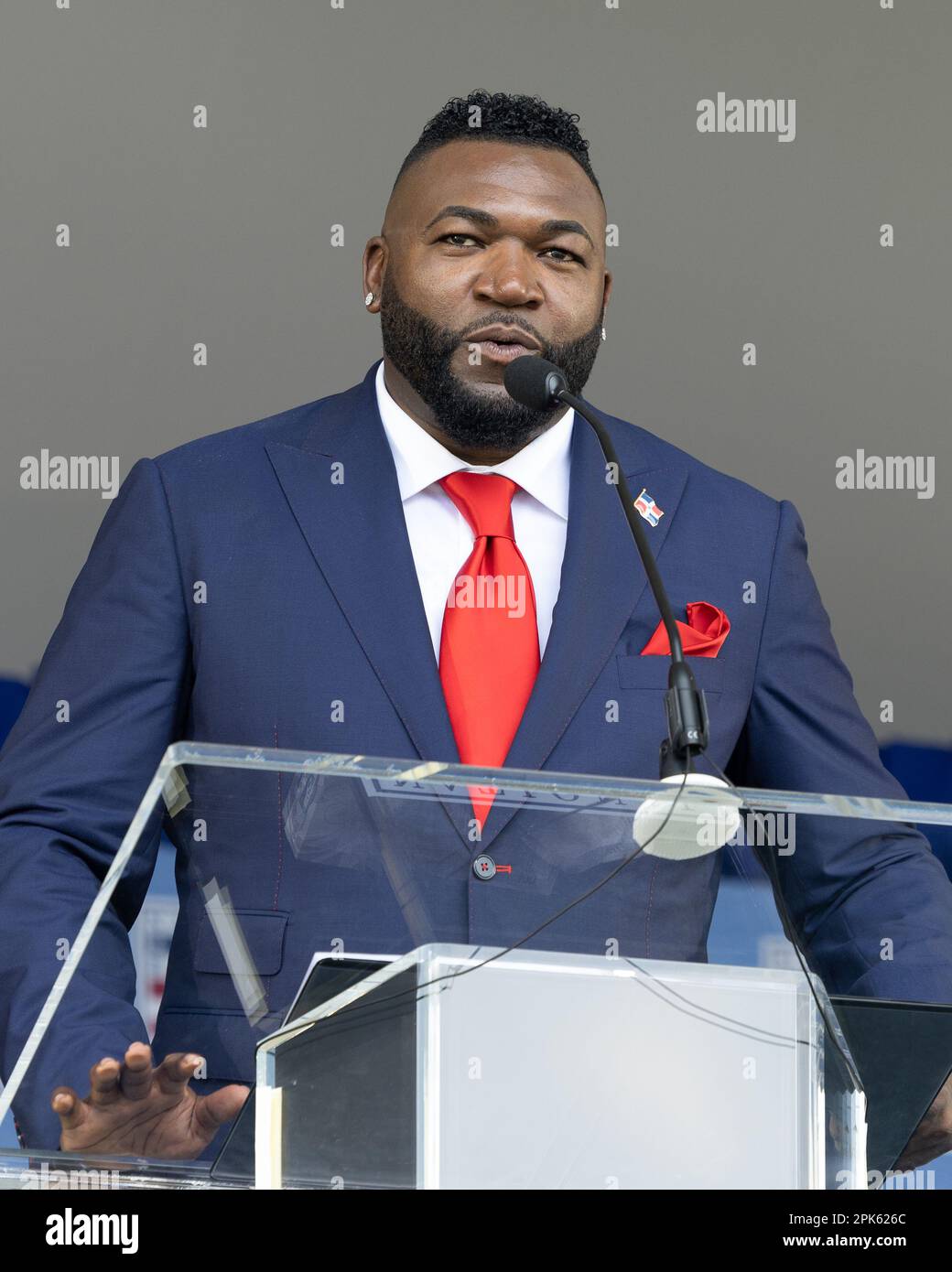 David Ortiz Einweihung in die MLB Hall of Fame 2022 - Cooperstown NY Stockfoto