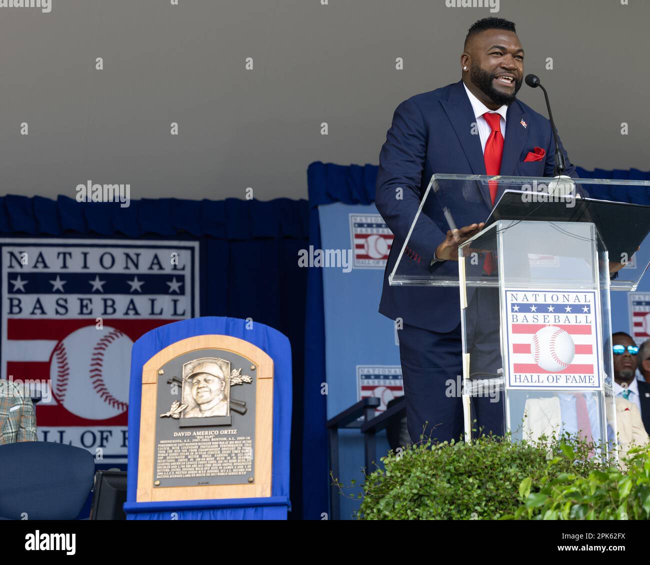 David Ortiz Einweihung in die MLB Hall of Fame 2022 - Cooperstown NY Stockfoto