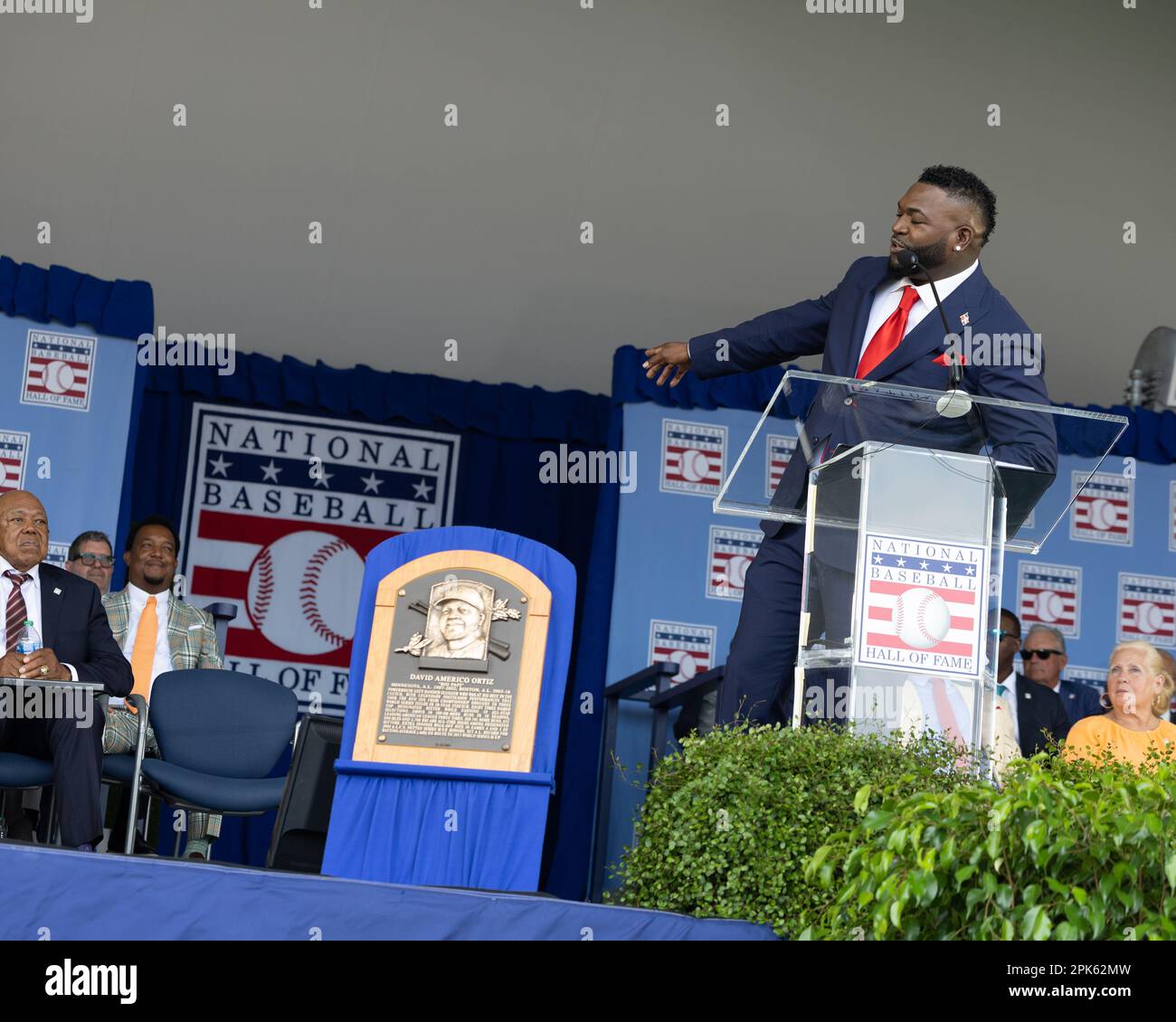 David Ortiz Einweihung in die MLB Hall of Fame 2022 - Cooperstown NY Stockfoto