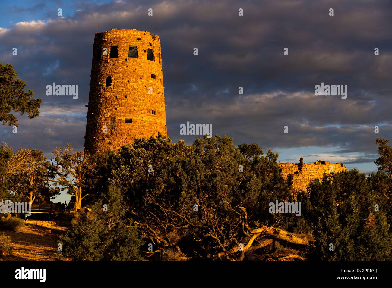 Alter Wachturm, Südrand, Grand Canyon, Arizona, USA Stockfoto