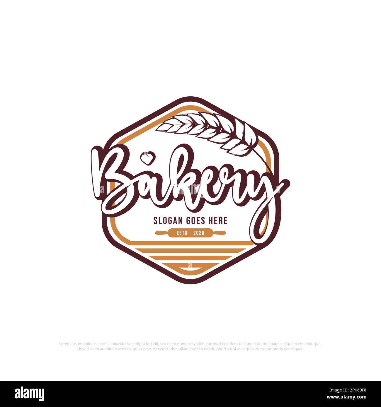 Luxus Bakery Shop Logo Design Vector , am besten für Brot und Kuchen Shop, Lebensmittelgeschäft Getränke Shop Logo Logo Vorlage Stock Vektor