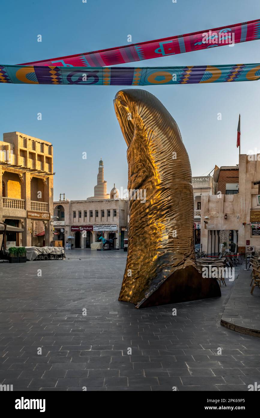 Golden Thumb, Souk Waqif, Doha, Katar Stockfoto