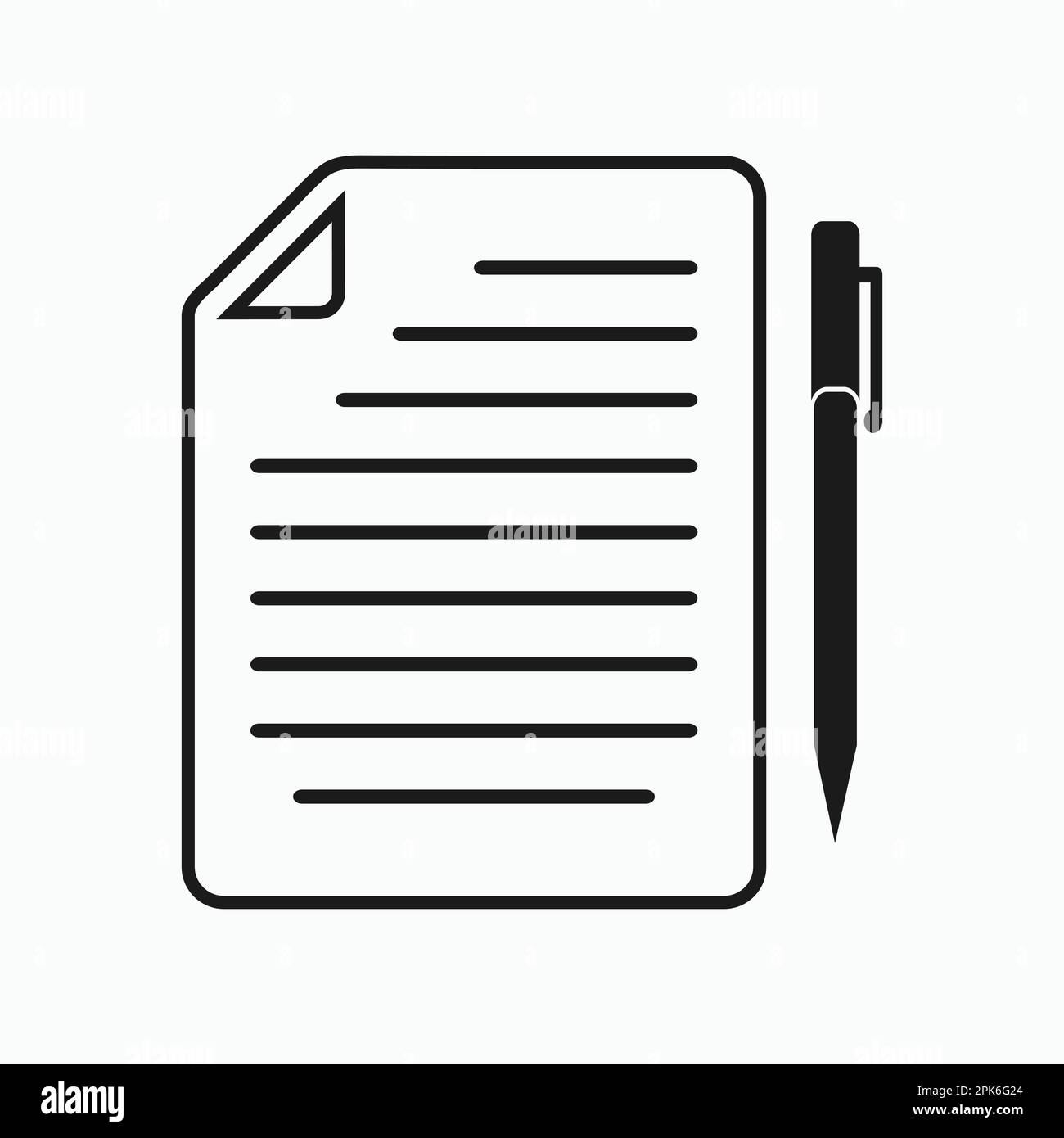 Symbol für Untersuchungspapier. Flache Vektor-EPS. Stock Vektor