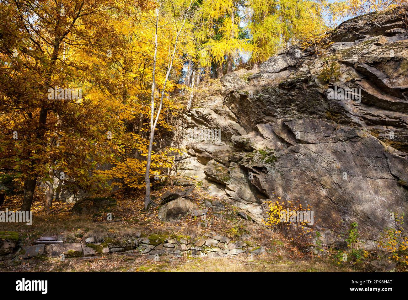 Guentersberges altes Messegelände im Herbst Stockfoto