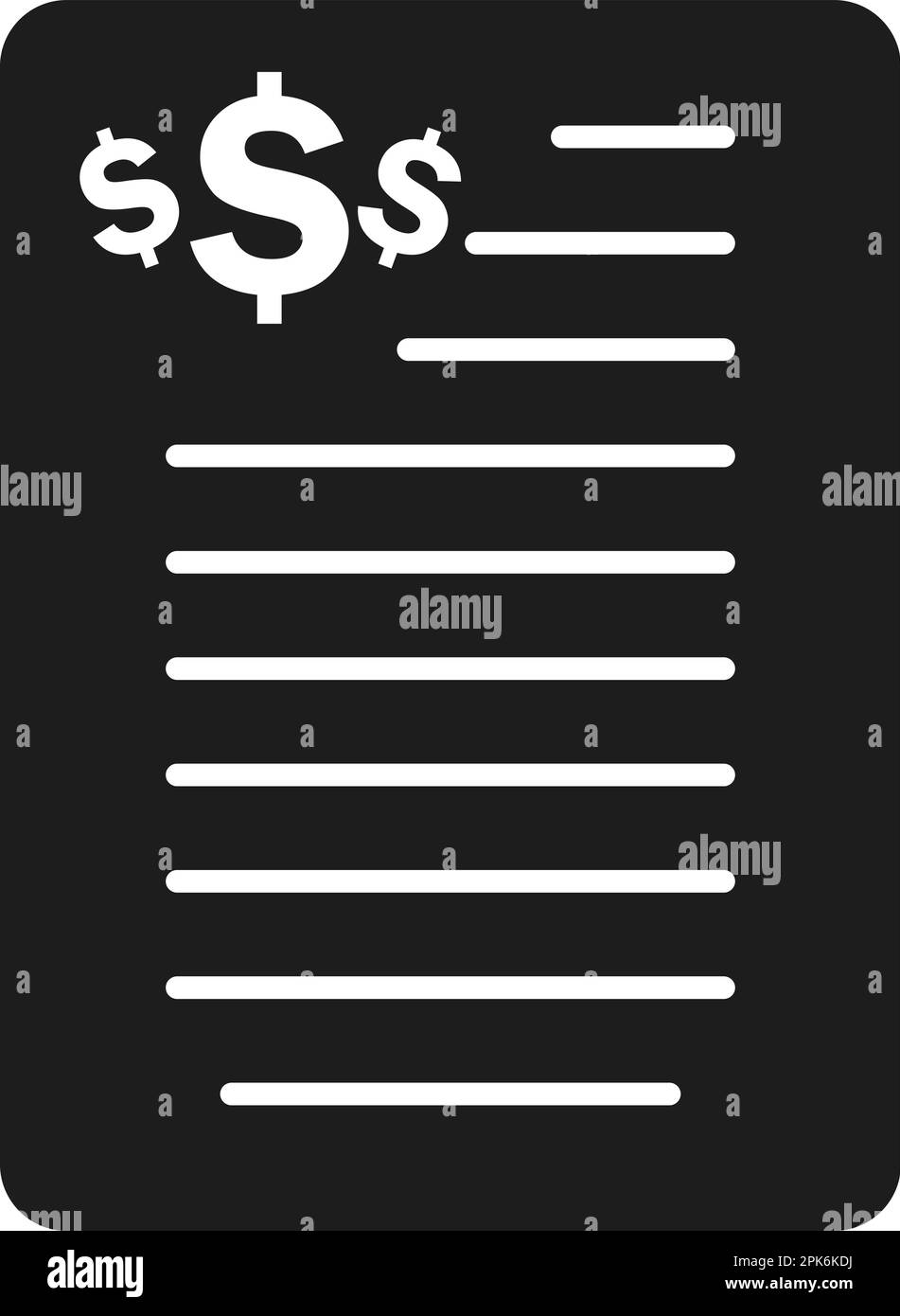 Symbol "Rechnung". Vektor-UPS im flachen Format. Stock Vektor