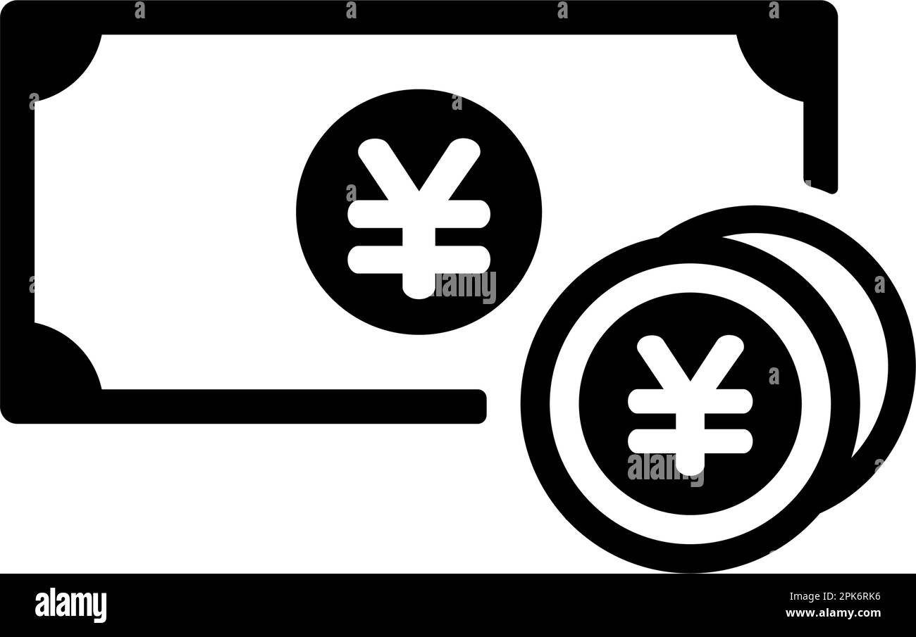 Abbildung des Geldbargeldvektors ( JPY, japanischer Yen ) Stock Vektor