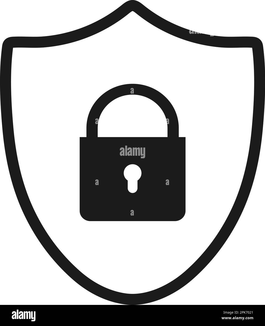 Schildsymbol. Flache Vektor-EPS. Stock Vektor