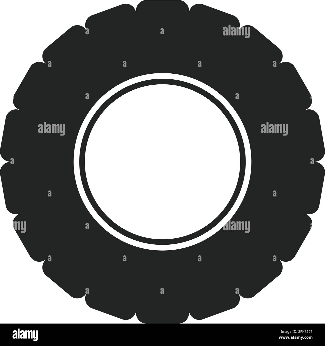 Reifensymbol. Flache Vektor-EPS. Stock Vektor
