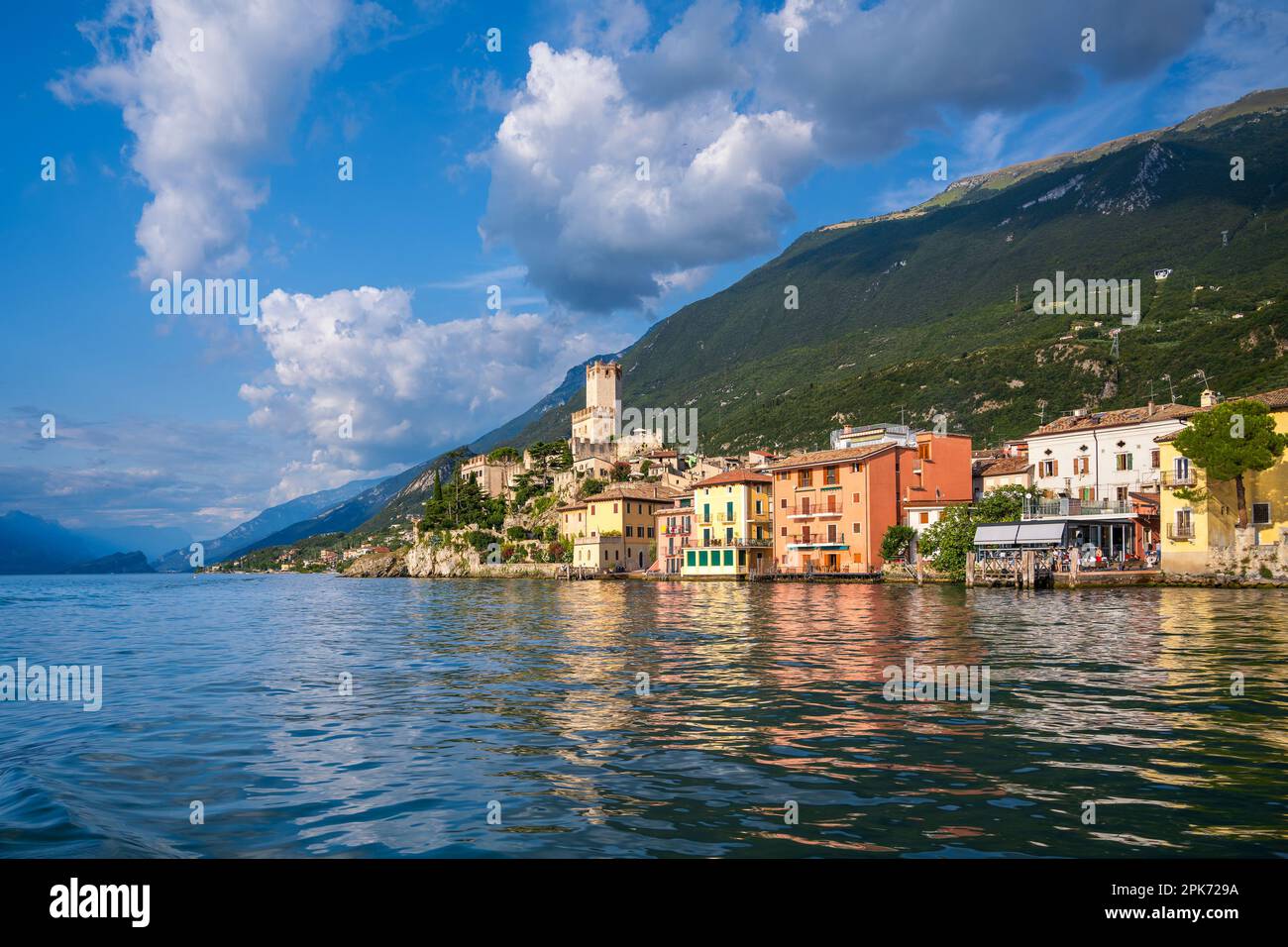 Malcesine am Gardasee in Italien Stockfoto