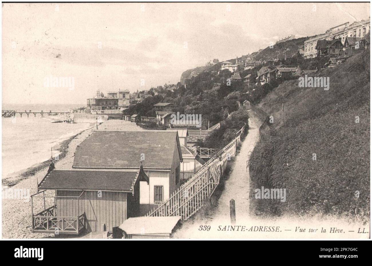 Postkarte von Sainte Address, Le Havre, November 1914 Stockfoto