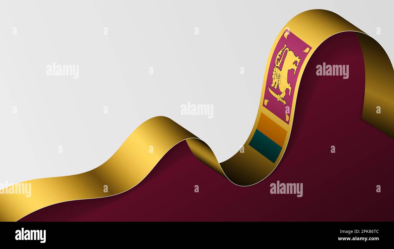 Srilanka-Band-Flaggen-Hintergrund. Auswirkungselement für die Verwendung, die Sie daraus machen möchten. Stock Vektor