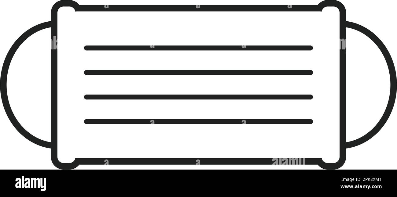 Symbol „Op-Maskenlinie“. Bearbeitbare Vektor-EPS-Symboldarstellung. Stock Vektor