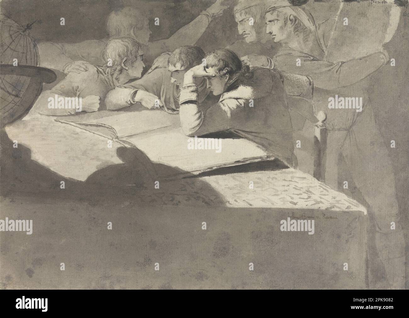 Die Geographen von John Brown Stockfoto