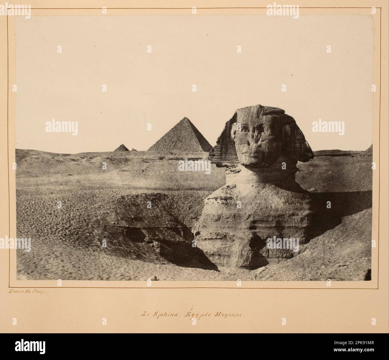 Le Sphinx, Ägypten Moyenne 1849/1850 von Maxime Du Camp Stockfoto