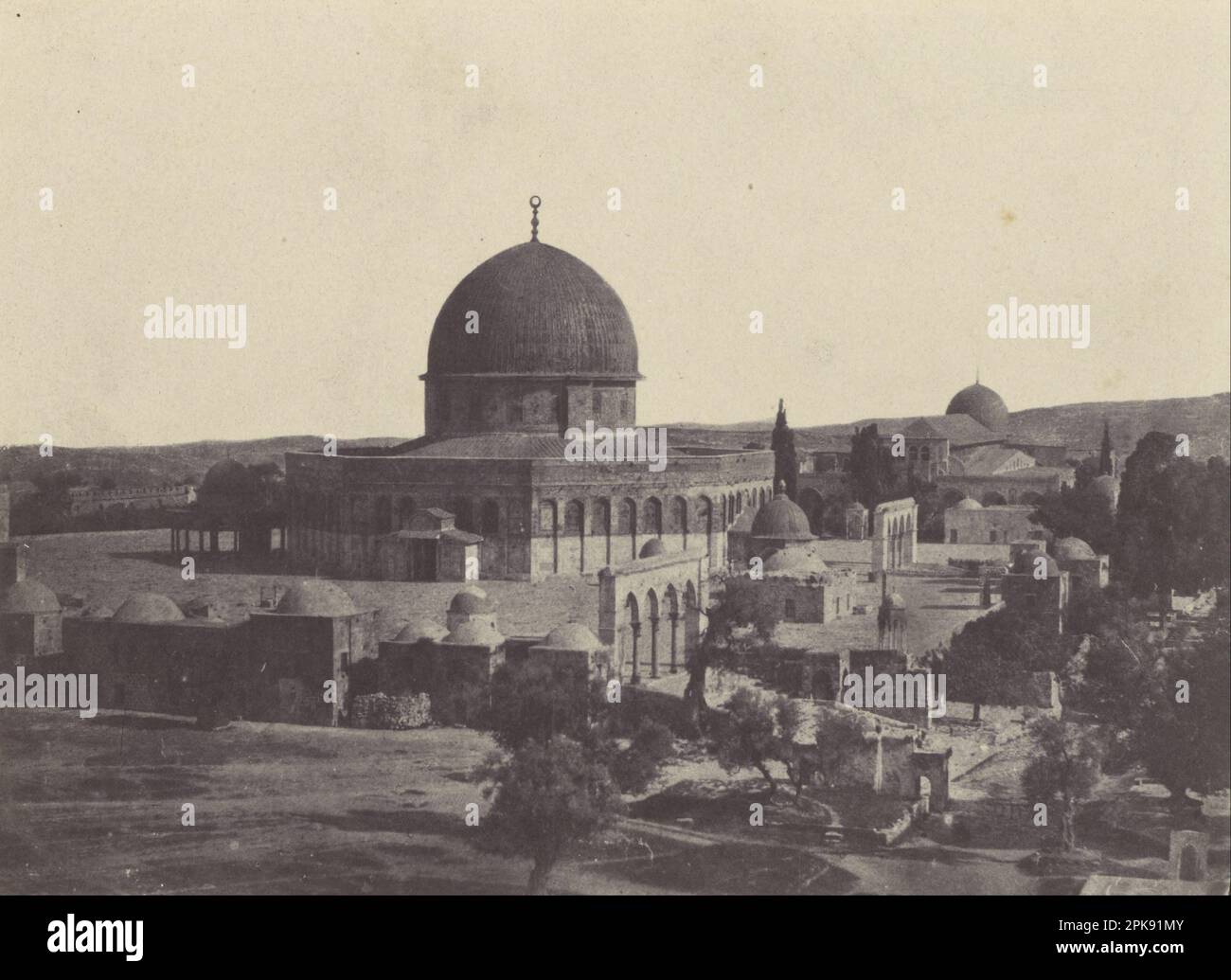 Palästina. Jérusalem. Mosquée d'Omar Negativ August 20 1850; Druck 1852 von Maxime Du Camp Stockfoto